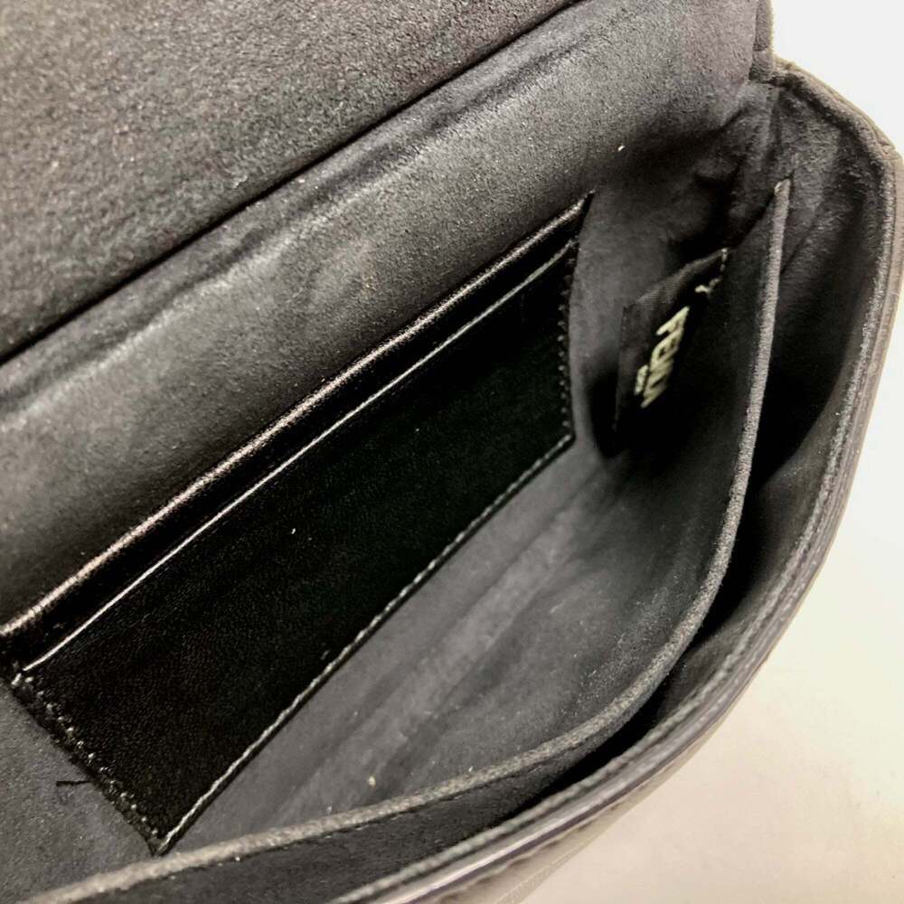 FENDI Black Leather Pochette Shoulder Bag - Picture 14 of 16